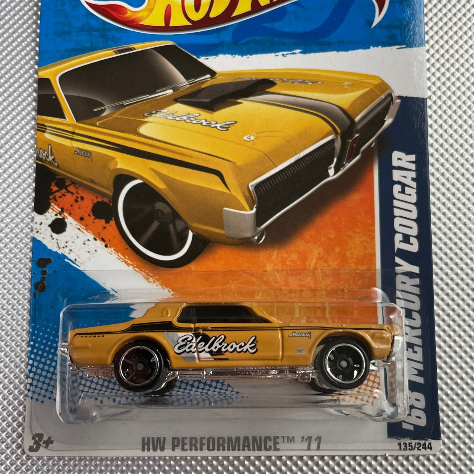 2011 Hot Wheels KMart Exclusive 68 Mercury Cougar Light Orange #135/244 2011 Hot Wheels KMart Exclusive 68 Mercury Cougar Light Orange #135/244